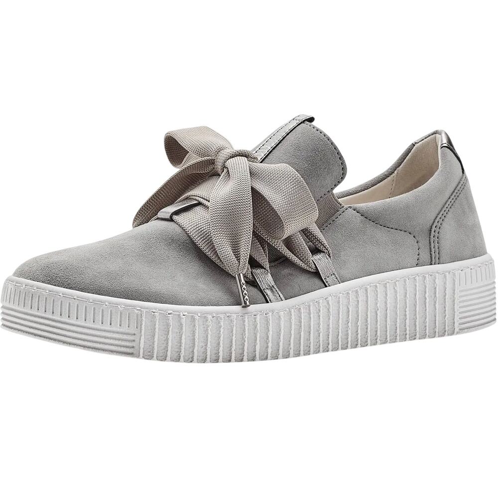 Gabor Womens 73.333.10 Casual Sneakers UK 5.5 US 8 Grey Stone Suede NWOB